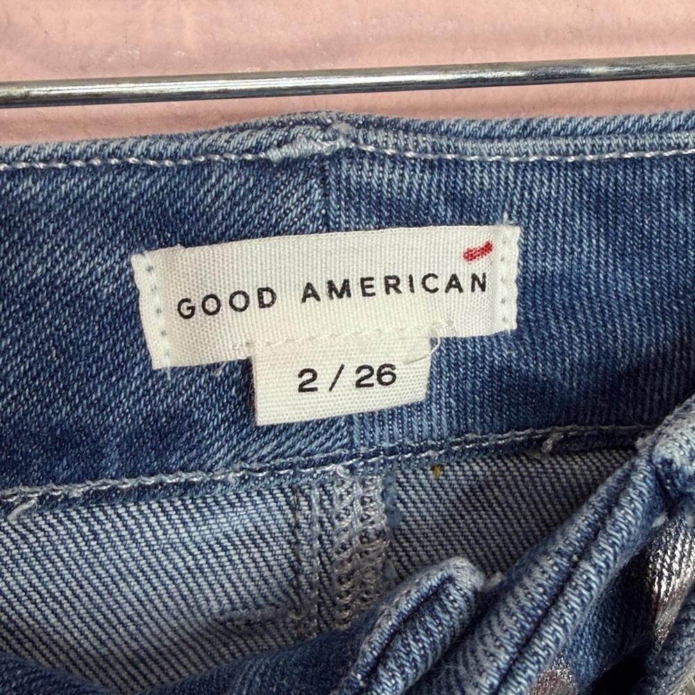 Good American Good Legs Coated Skinny Jean Indigo Silver03. Size 2/26 - Picture 5 of 10